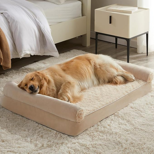 BFPETHOME Dog Beds for Large Dogs Orthopedic Dog Bed for Medium Large DogsBig Waterproof Couch Pet Bed with Removable Washable Cover