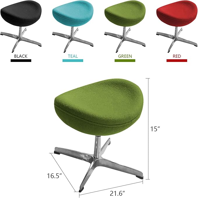 FCD Classic Swan Chair Swivel Height Adjustable Lounge Chair Cashmere(Without Ottoman Black