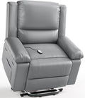 GarveeHome Power Lift Recliner Chair - Heat and Massage Adjustable Back and Legs PU Leather Electric Lift Chair Designed for The Elderly and People with Mobility impaired