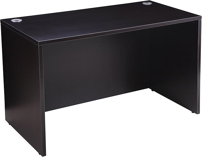 Boss Office Products 48 x 24 Desk with File Pedestal Mocha