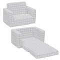 Delta Children Checkered Cozee Flip-Out Chair Grey