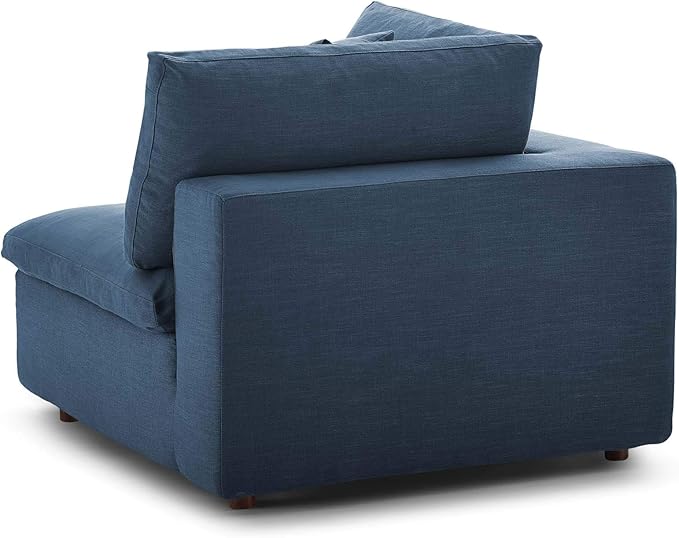 Modway Commix Down-Filled Overstuffed Upholstered Sectional Sofa Corner Chair in Azure