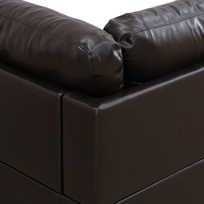 L-Shaped Combination Sofa Set Luxurious Synthetic Leather Living Room Sofa Suitable for Living Rooms Bedrooms Apartments and Offices