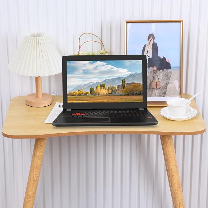 Compact Computer Desk for Home Office &amp Study Ergonomic Writing Table with Spacious Desktop and Sturdy Legs Modern Small Desk for Students &amp Professionals Wooden Color