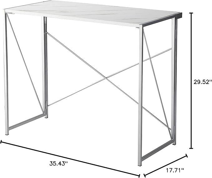 Urban Lifestyle Foldable Computer Desk Marble/Silver