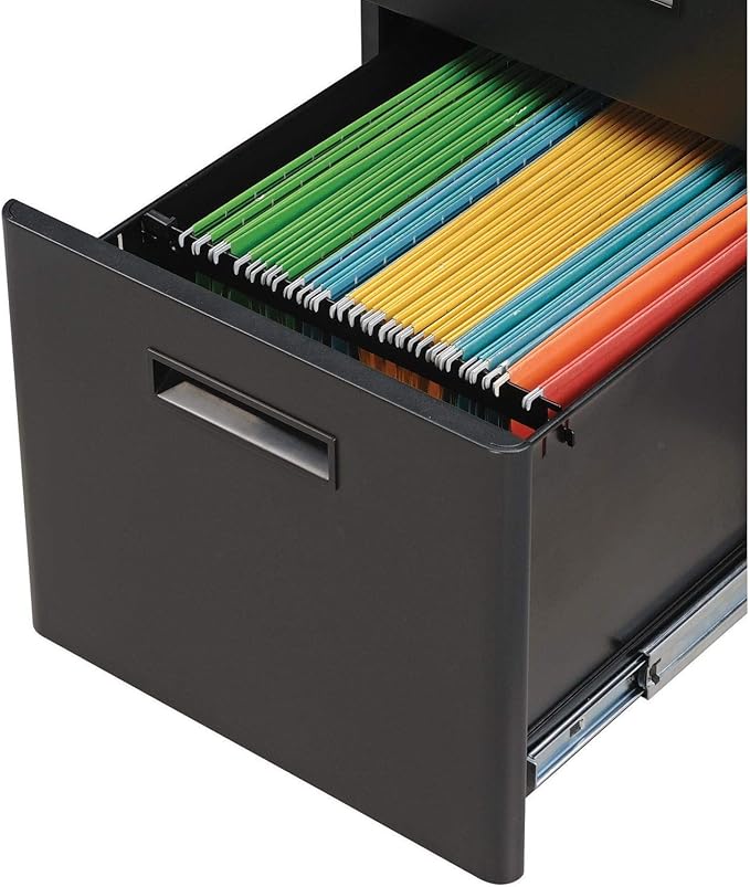 Global Industrial 3 Drawer Pedestal File Cabinet Black