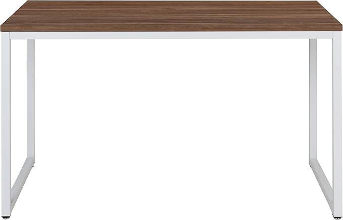 Flash Furniture Tiverton Industrial Modern Desk - Commercial Grade Office Computer Desk and Home Office Desk - 47 Long (Walnut/White)