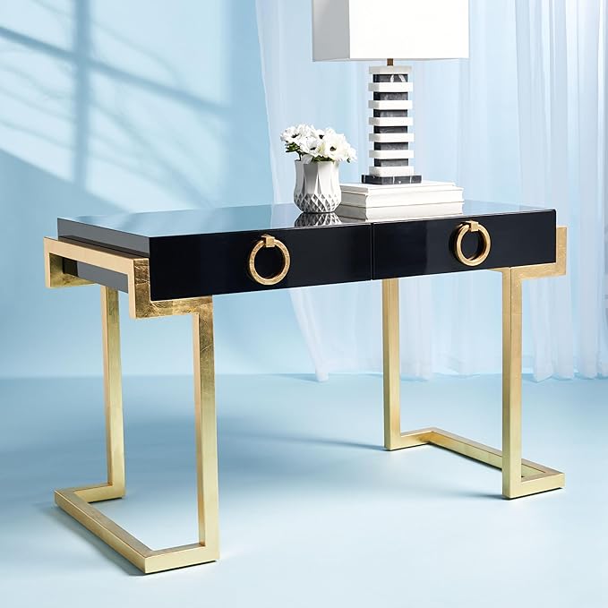 Safavieh Couture Collection Maia Black 2-Drawer Lacquer Desk