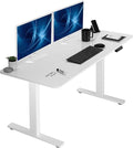 VIVO Electric Dry Erase 60 x 24 in Standing Desk Memory Height Adjustment 1B Series Holds 220 lbs Whiteboard Top White Frame DESK-KIT-1W6WE