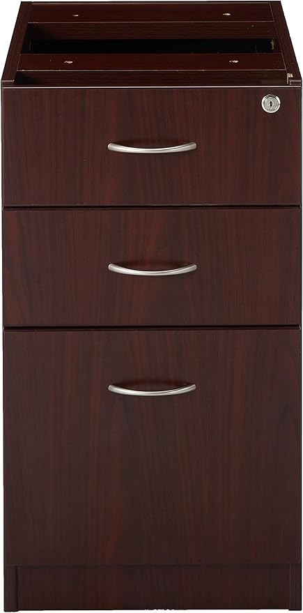 Lorell LLR69603 69000 Series Free Standing Fixed Pedestals Mahogany