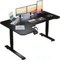 Electric Standing Desk 59'' L-Shaped Height Adjustable Desk Large Sit and Stand Up Home Office Computer Desk Work PC Table with Memory Presets for Study Walking Pad (Black 59 Inch)