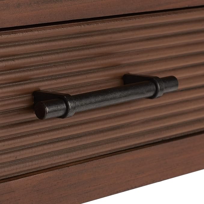 SAFAVIEH Home Collection Layce Brown 2-Drawer Computer Table Office Desk Table
