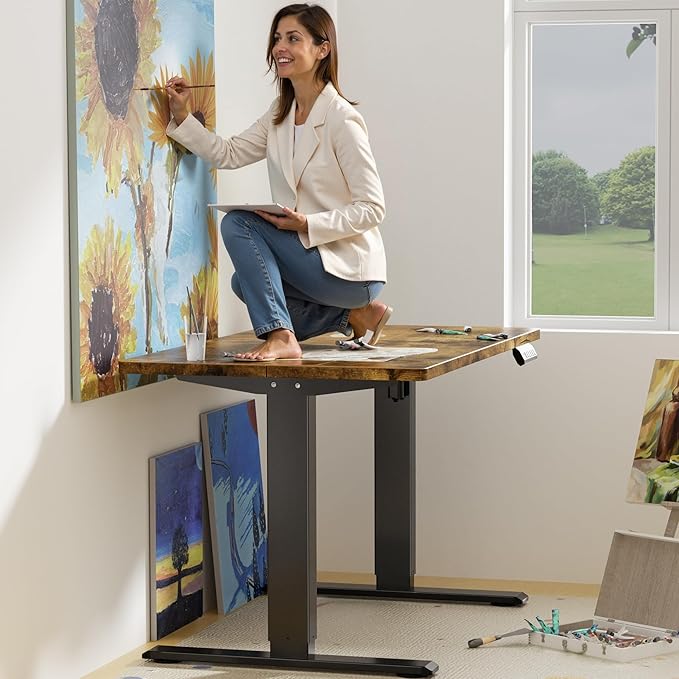 Electric Standing Desk Frame3 Memory Height Adjustable Table Legs Up to 47.2Ergonomic Standing Desk Base Workstation for Home Office Black Frame Only