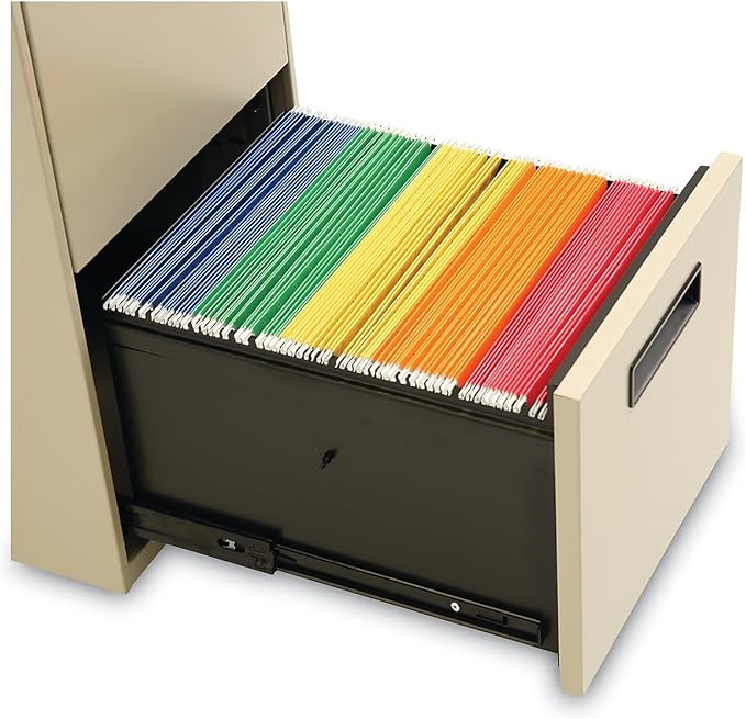 Alera PAFFPY Two-Drawer Metal Pedestal File 14 7/8w x 19-1/8d x 27-3/4h Putty