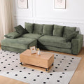 108.6 Sectional Sofa with Storage OttomanModern Cloud Couch with Deep Seat Modular Sectional Couches for Living Room Apartment Office Green