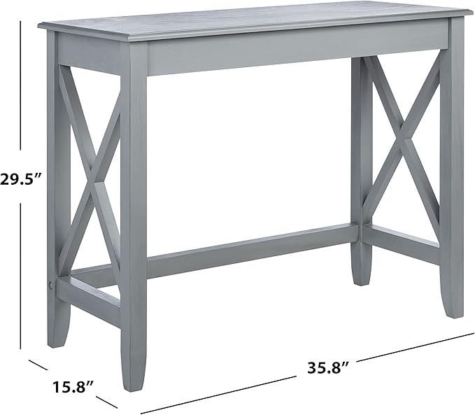 SAFAVIEH Home Collection Kaytee Brown Computer Table Office Desk DSK5713B Distressed Grey