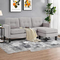 L Shaped Small Sectional Sofa Convertible Sleeper Sofa Bed with Reversible Chaise Lounge Sectional Cloud Couch for Apartment Small Couches for Small Spaces Light Gray
