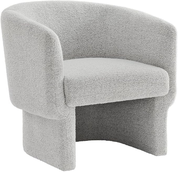 Modway Muse Comfy Barrel Accent Chair in Newsprint