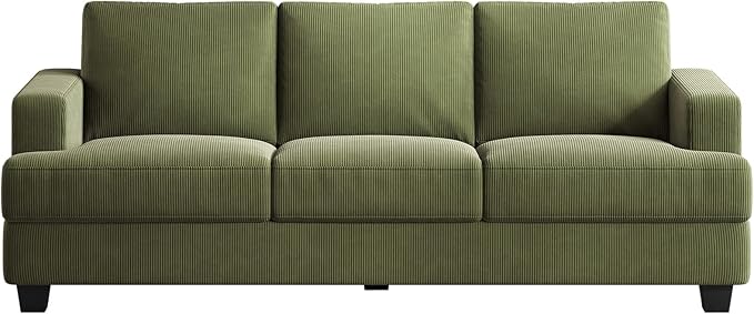 Fadware Sofa Couch 3 Seater Sofa with Suppleness Armrests Fabric Deep Seat Sofa with Upholstered Cushion&amp Backrests Modern Comfy Couch for Living Room Apartment