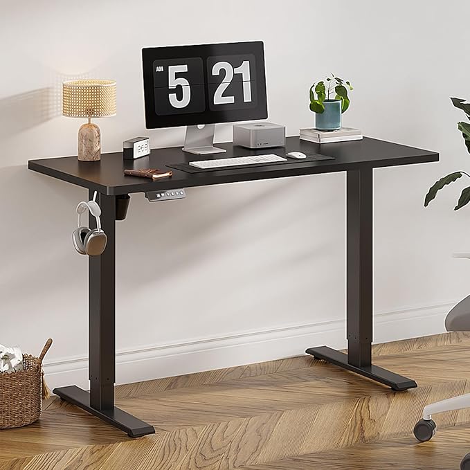 Whole Piece Standing Desk with Wheels Adjustable Height- Mobile Stand up Desk with Lockable Casters Portable Sit Stand Desks Electric for Home &amp Office Workstation
