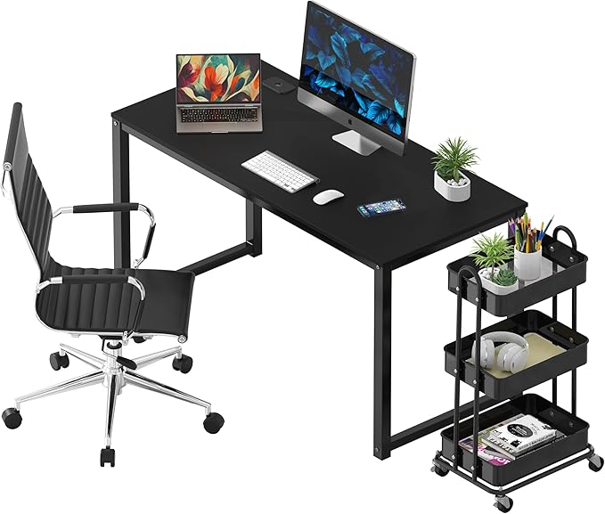 SHW 48-Inch Commercial-Grade Office Computer Desk Black