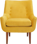 SAFAVIEH Home Collection Amina Mid-Century Modern Gold Velvet Accent Chair