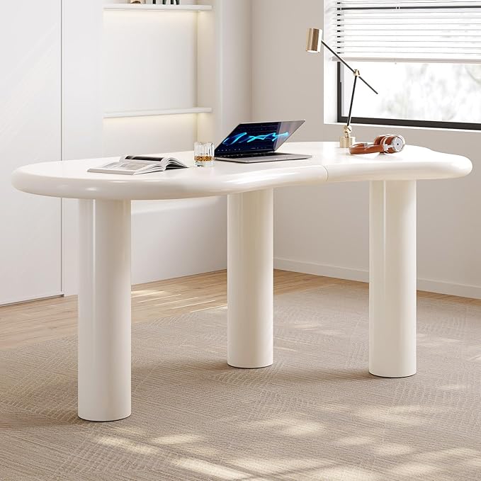 Irregular Home Office Desk Multifunctional Home Office Desk Living Room Coffee Table Modern Irregular Desk with Three Support Legs