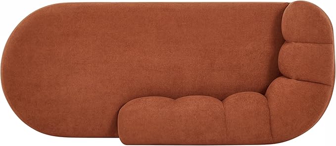 Christopher Knight Home Presie Upholstered Boneless Chaise Lounge Chair Indoor Comfy Chaise Lounge Sofa for Bedroom Modern Home Sofa Living Room No Assembly Required Burnt Orange