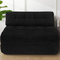 Folding Sofa Bed Convertible Sleeper Chair with Pillow &amp Handle Foldable Mattress Futon Chair Bed Lounge with Back Support Comfy Floor Sofa for Living Room Bedroom Black Full