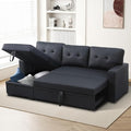 Rovibek 4-in-1 Convertible L Shaped Sofa Bed 82 Sleeper Sofa Couch with Pullout Bed Convertible Sleeper Sofa with Storage Chaise Small Couches for Paces Living Room Office Apartment
