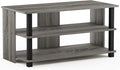 Furinno Sully 3-Tier Stand for TV up to 40 French Oak Grey/Black