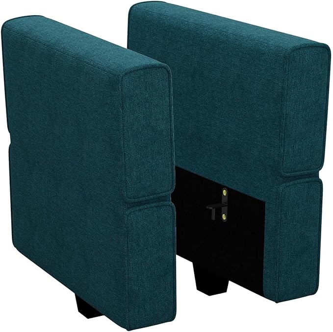 Belffin Fabric Modular Sectional Sofa Armrest Backrest Module Couch Side Sectional Part Armrest/Backrest (Set of 2) Peacock Blue