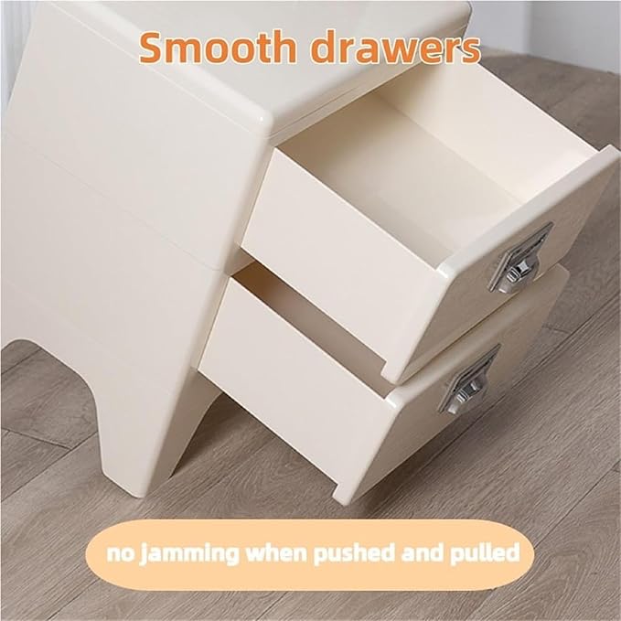 2/3/4/5 Floors Drawer File Cabinet -Retro Style Plastic File Cabinet for Under Desk Storagefor Home or Office Organization Storage CabinetSpace-Saving(31.7in Orange)
