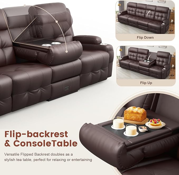 Sofa Box G Flip-Back Middle Seat Brown Color