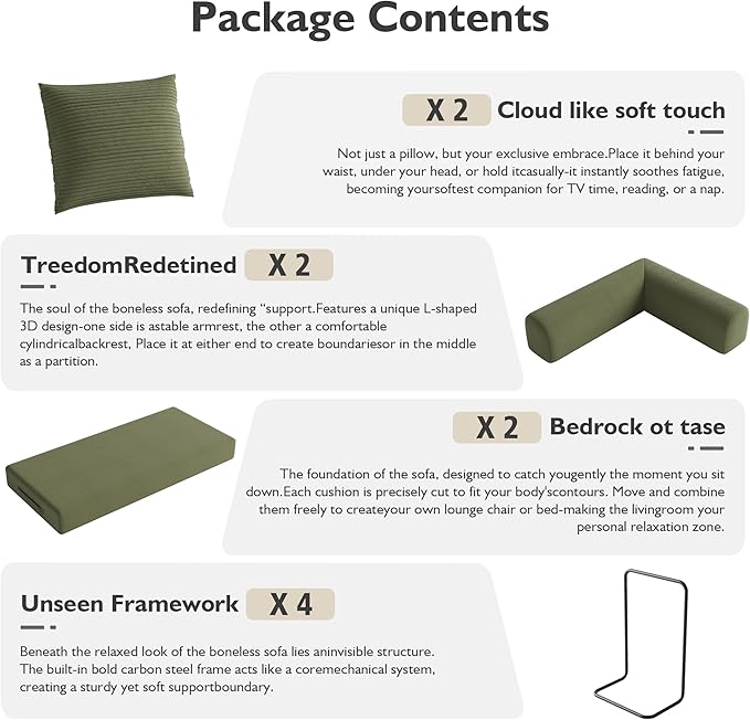 79in Convertible Sofa Bed Corduroy Boneless Couch Bed Futon Sleeper Sofa Pull Out Bed Foldable Couch for Living Room Apartment No Assembly Required