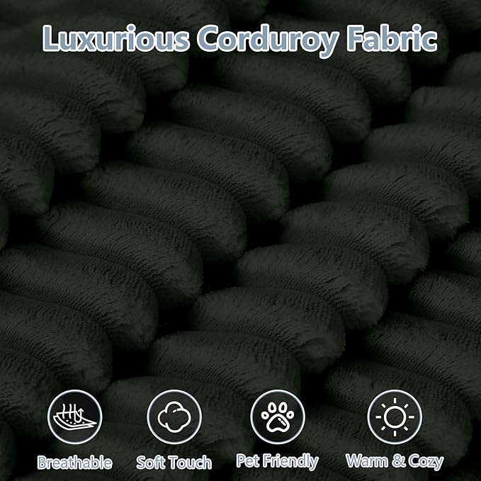 70.87 Loveseat Sofa Comfy Deep Seat Sofa Bed Modern Small Corduroy Couch for Living Room Bedroom Apartment Home Office No Assembly Grey