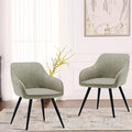 annjoe Faux Suede Accent Chair Arm Chairs Living Room Chairs Leisure Chair Upholstered Chair with Metal Legs Set of 2 for Home Kitchen Office Bistro Cafe