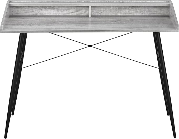 Monarch Specialties I 7541 Computer Desk Home Office Laptop Storage Shelves 48 L Work Metal Laminate Grey Black Contemporary Modern