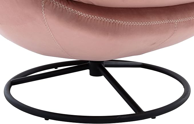 Accent Chair TV Chair Living Room Chair Pink Sofa with Ottoman