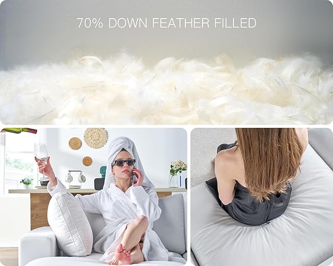 PaPaJet Modular Sectional Sofa 114 Inches Oversized Down Filled Sectional Sofa 4 Seats L Shaped Comfy Couch with Chaise Ottoman Could Sofa for Living Room White Linen Couch Set