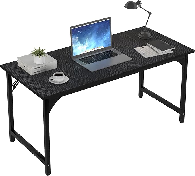 AZN Computer Desk Office Desk 55'' Computer Desk for Work Study Writing Gaming Office Desk w/ 24in Wide Desktop &amp Large Legroom Home Office Desks w/Waterproof &amp Scratch-Resistant Surface