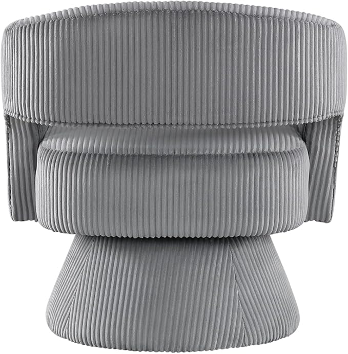 Modern Luxurious Swivel Accent Chair: Soft Corduroy Upholstery Plush Seating Stylish Living Room Chair