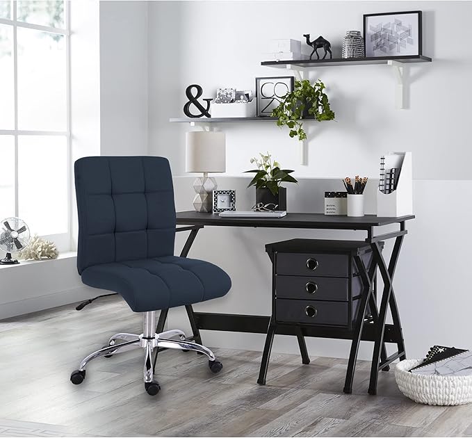 Realspace® X-Cross 48W Computer Desk With File Cabinet Black