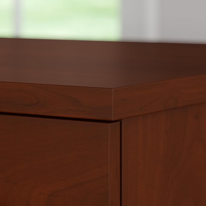 Bush Furniture 72-inch Home Office Desk with Drawers Large Computer Table for Personal Workspace Somerset Collection Hansen Cherry
