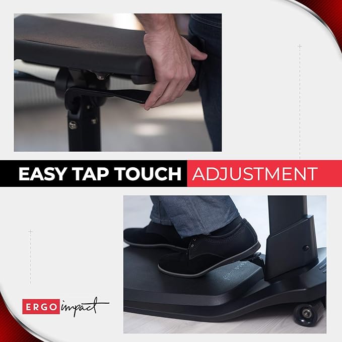 Standing Desk Chair – Ergonomic Stool for Active Sitting &amp Posture Support | Adjustable Height Sit Stand Chair for Home Office Elite Upgraded Version with 3 Bonus Accessories