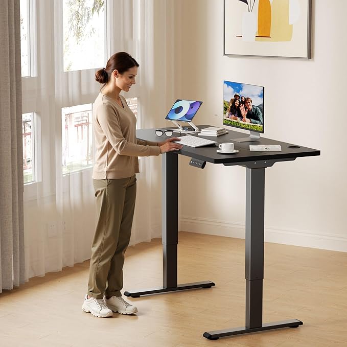 Dual Motor Electric Standing Desk Frame WorkstationMemory Controller Height Adjustment330 lbs CapacityComputer Desk for Home and OfficeBlack Frame Only