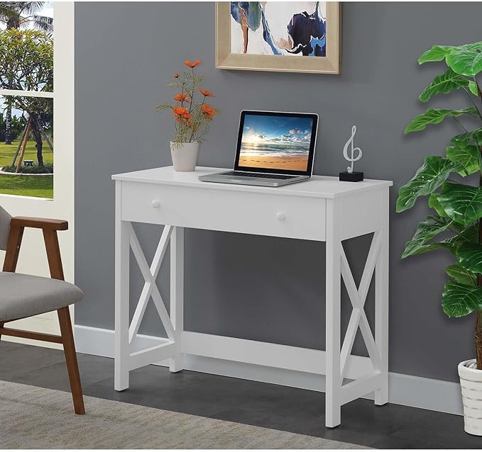 Home Office Desk 36 Inch - Modern Computer Writing Table with Drawer