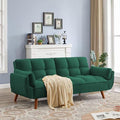 Convertible Sofa Bed Folding Loveseat Couch Modern Futon Recliner Sleeper with Adjustable Backrest Green