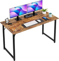 Bigacc Computer Desk Office Desk with Metal Frame Adjustable Feet | Water-Resistant Scratchproof Surface | Sturdy Writing Table for Home Office or Study (Vintage 47 Inch)
