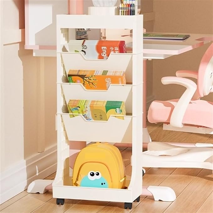 Mobile Filing Cabinet with Wheels Removable Desk Organizer Book Organizer Home Organizer with Wheeled Bookshelf File Cabinet